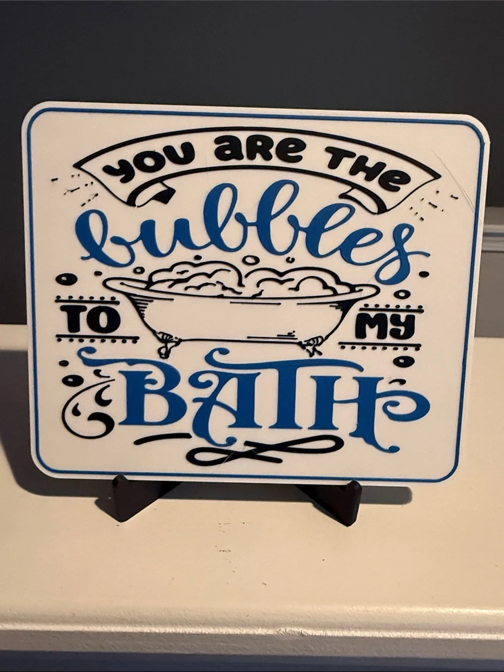 Funny Bathroom Humor- Set of 5 with display stands.